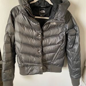 The North Face waisted puffer coat